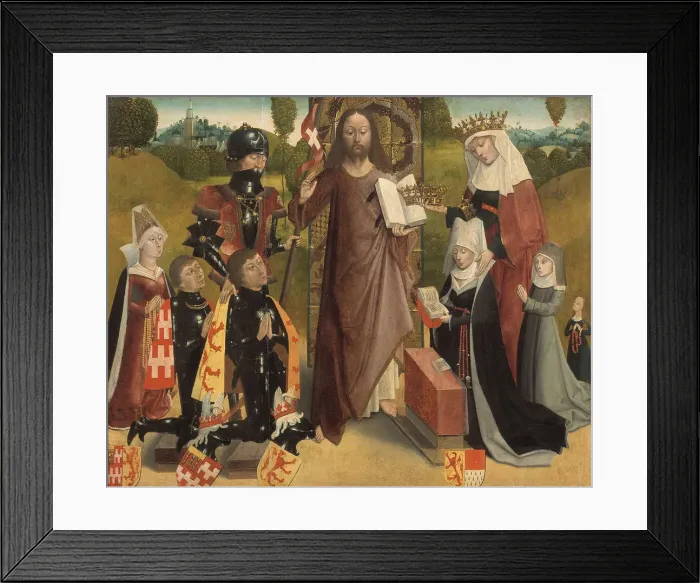 Framed Print : Memorial tablet of Lord Rs of Haamstede, Between 1452 and 1465. Artist: Anonymous
