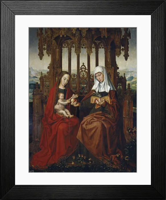Framed Print : The Virgin and Child with Saint Anne, ca 1528. Artist: Benson, Ambrosius (1495-1550) Framed Print : The Virgin and Child with Saint Anne, ca 1528. Artist: Benson, Ambrosius (1495-1550)