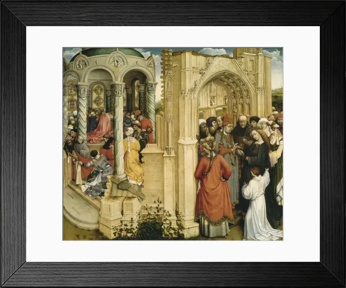 Framed Print : The Marriage of Mary and Joseph, c. 1420. Artist: Campin, Robert (ca. 1375-1444) Framed Print : The Marriage of Mary and Joseph, c. 1420. Artist: Campin, Robert (ca. 1375-1444)