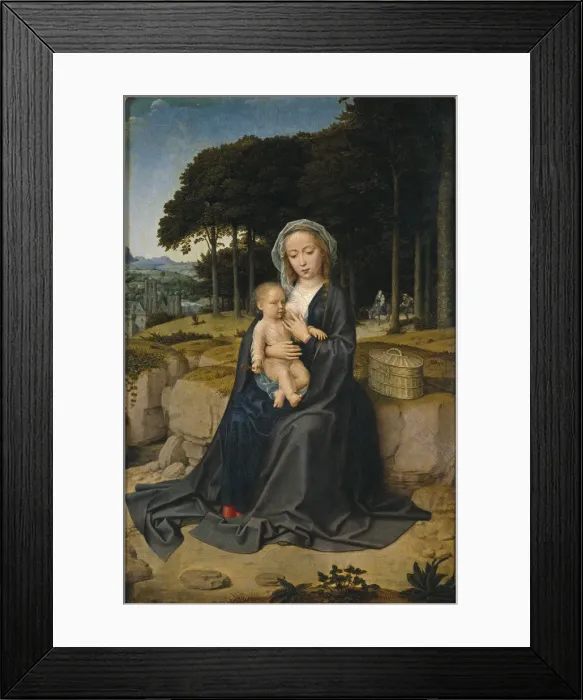 Framed Print : Rest on the Flight into Egypt, ca 1515. Artist: David, Gerard (ca. 1460-1523) Framed Print : Rest on the Flight into Egypt, ca 1515. Artist: David, Gerard (ca. 1460-1523)