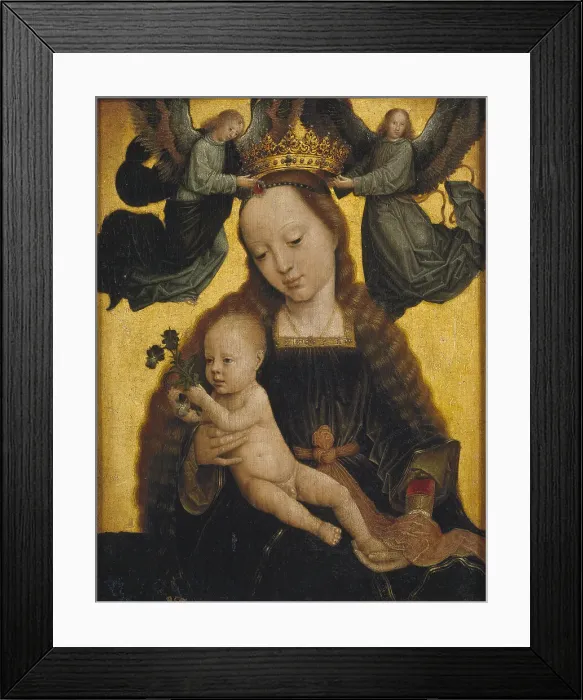 Framed Print : The Virgin and Child with Angels, c. 1520. Artist: David, Gerard (ca. 1460-1523) Framed Print : The Virgin and Child with Angels, c. 1520. Artist: David, Gerard (ca. 1460-1523)