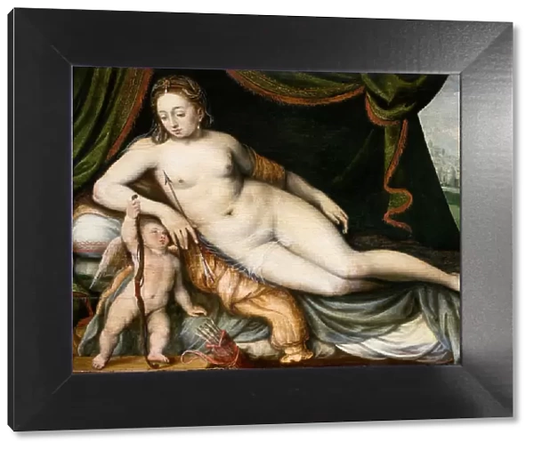 Venus and Cupid. Artist: Floris, Frans, the Elder (1519-1570)