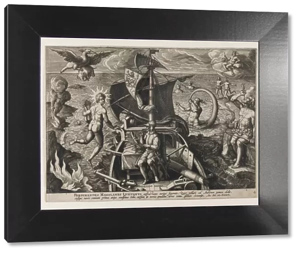 Ferdinandes Magallanes Lusitanus (Americae Retectio), 1591. Artist: Galle, Philipp (1537-1612)