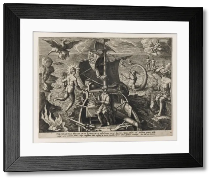 Framed Print : Ferdinandes Magallanes Lusitanus (Americae Retectio), 1591. Artist: Galle, Philipp (1537-1612) Framed Print : Ferdinandes Magallanes Lusitanus (Americae Retectio), 1591. Artist: Galle, Philipp (1537-1612)