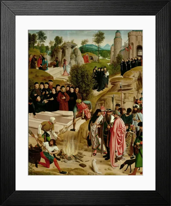 Framed Print : Legend of the Relics of St. John the Baptist, c. 1490. Artist: Geertgen tot Sint, Jans (ca. 1460-ca. 1490) Framed Print : Legend of the Relics of St. John the Baptist, c. 1490. Artist: Geertgen tot Sint, Jans (ca. 1460-ca. 1490)