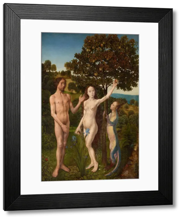 Framed Print : The Fall, after 1479. Artist: Goes, Hugo, van der (1435-1482) Framed Print : The Fall, after 1479. Artist: Goes, Hugo, van der (1435-1482)
