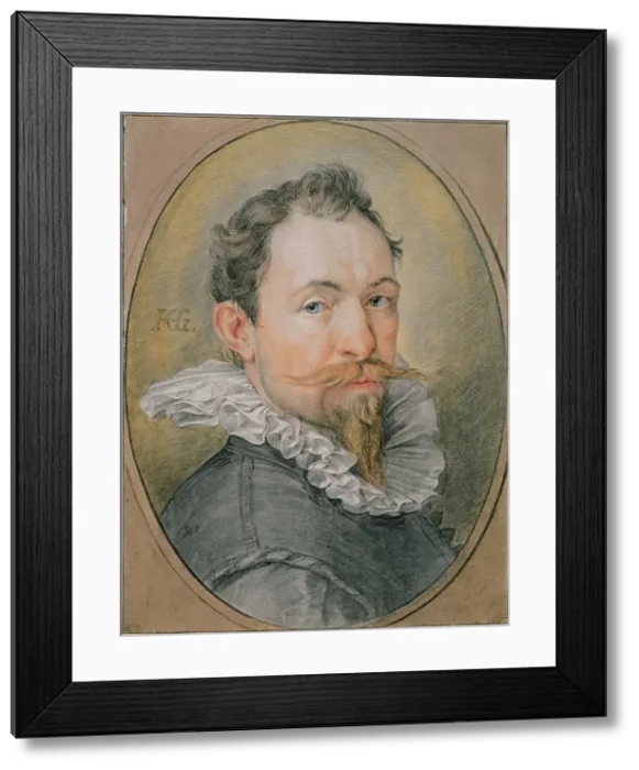 Framed Print : Self-portrait, ca 1594. Artist: Goltzius, Hendrick (1558-1617) Framed Print : Self-portrait, ca 1594. Artist: Goltzius, Hendrick (1558-1617)