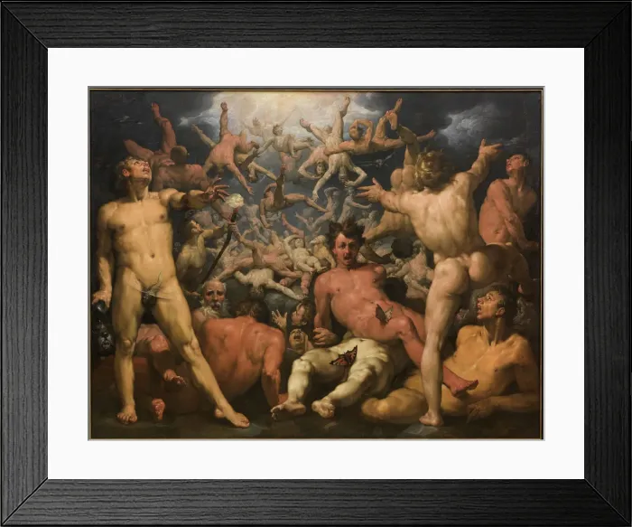 Framed Print : The Fall of the Titans, ca 1590. Artist: Haarlem, Cornelis Cornelisz. van (1562-1638) Framed Print : The Fall of the Titans, ca 1590. Artist: Haarlem, Cornelis Cornelisz. van (1562-1638)