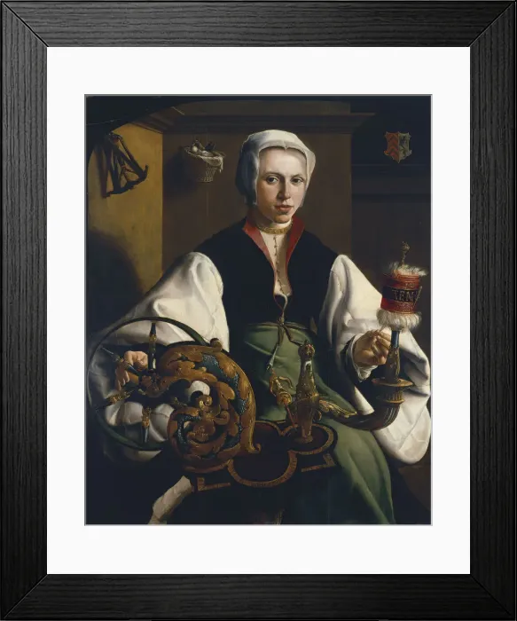 Framed Print : Portrait of a Lady spinning, ca 1531. Artist: Heemskerck, Maarten Jacobsz, van (1498-1574) Framed Print : Portrait of a Lady spinning, ca 1531. Artist: Heemskerck, Maarten Jacobsz, van (1498-1574)