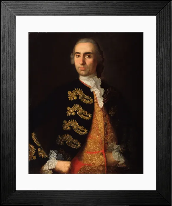 Framed Print : Portrait of Ivan Kotsarev, 1757-1759. Artist: Vishnyakov, Ivan Yakovlevich (1699-1761) Framed Print : Portrait of Ivan Kotsarev, 1757-1759. Artist: Vishnyakov, Ivan Yakovlevich (1699-1761)