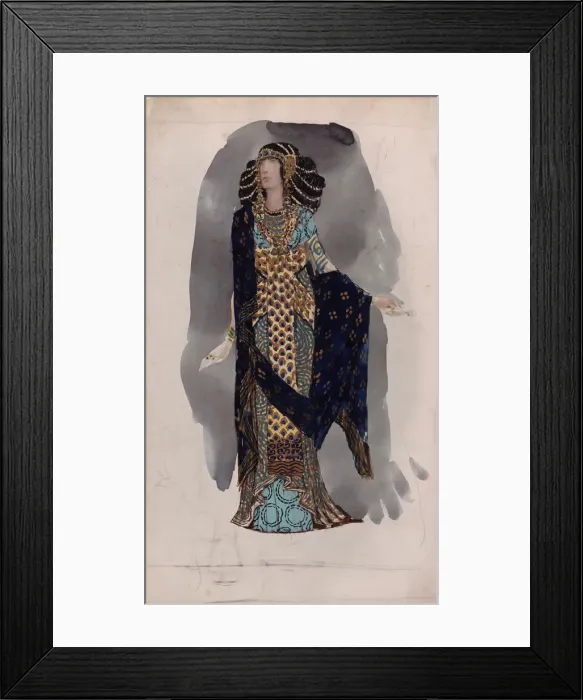 Framed Print : Costume design from the Series Oriental dancers, 1900s. Artist: Vladimirov, Vasili Vasilyevich (1880-1931) Framed Print : Costume design from the Series Oriental dancers, 1900s. Artist: Vladimirov, Vasili Vasilyevich (1880-1931)