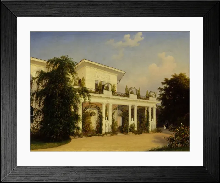 Framed Print : The country estate Kachanovka, 1849. Artist: Voloskov, Alexei Yakovlevich (1822-1882)