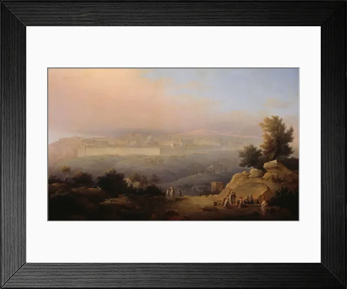 Framed Print : Jerusalem, 1849. Artist: Vorobyev, Maxim Nikiphorovich (1787-1855) Framed Print : Jerusalem, 1849. Artist: Vorobyev, Maxim Nikiphorovich (1787-1855)
