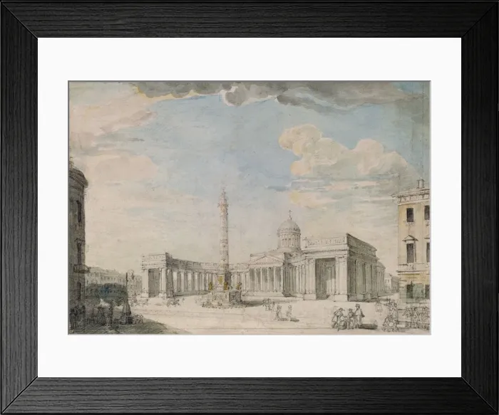 Framed Print : The Kazan Cathedral in Saint Petersburg, c. 1800. Artist: Voronikhin, Andrei Nikiforovich (1759-1814) Framed Print : The Kazan Cathedral in Saint Petersburg, c. 1800. Artist: Voronikhin, Andrei Nikiforovich (1759-1814)