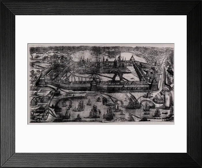 Framed Print : The Solovetsky Transfiguration Monastery on the Solovetsky Islands, 1744. Artist: Zubov, Alexei Fyodorovich (1682-after 1750) Framed Print : The Solovetsky Transfiguration Monastery on the Solovetsky Islands, 1744. Artist: Zubov, Alexei Fyodorovich (1682-after 1750)