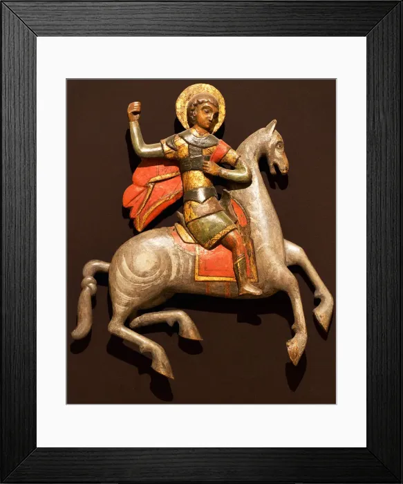Framed Print : Saint George and the Dragon, Second half of the16th cen Artist: Ancient Russian Art Framed Print : Saint George and the Dragon, Second half of the16th cen Artist: Ancient Russian Art