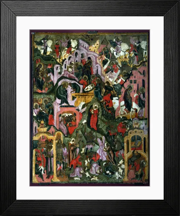 Framed Print : The Nativity of Christ, Second Half of the 17th cen Artist: Russian icon Framed Print : The Nativity of Christ, Second Half of the 17th cen Artist: Russian icon