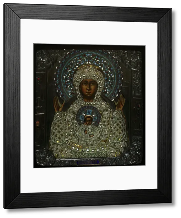 Framed Print : Our Lady of the Sign, Early 18th cen Artist: Russian icon Framed Print : Our Lady of the Sign, Early 18th cen Artist: Russian icon