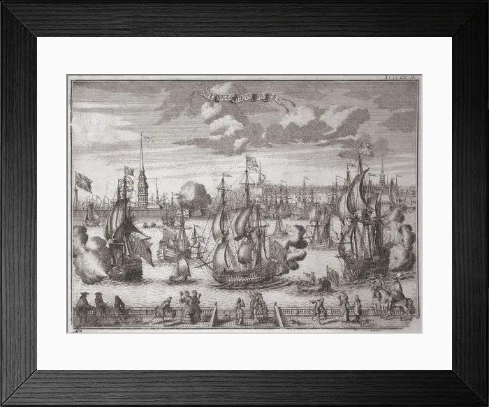 Framed Print : View of Saint Petersburg, 1727. Artist: Zubov, Alexei Fyodorovich (1682-after 1750) Framed Print : View of Saint Petersburg, 1727. Artist: Zubov, Alexei Fyodorovich (1682-after 1750)