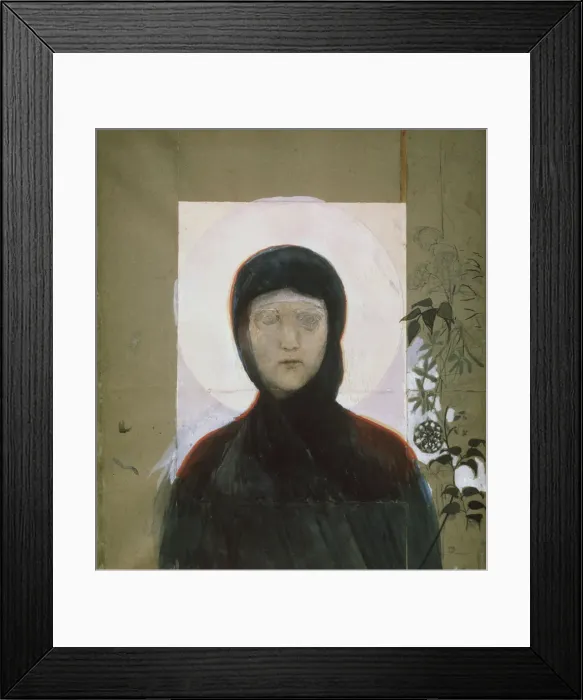 Framed Print : The Virgin, 1884-1885. Artist: Vrubel, Mikhail Alexandrovich (1856-1910) Framed Print : The Virgin, 1884-1885. Artist: Vrubel, Mikhail Alexandrovich (1856-1910)