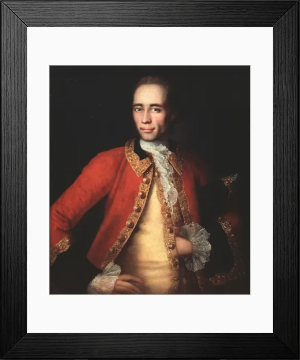 Framed Print : Portrait of the author and translator Matvei Begichev, 1757. Artist: Vishnyakov, Ivan Yakovlevich (1699-1761) Framed Print : Portrait of the author and translator Matvei Begichev, 1757. Artist: Vishnyakov, Ivan Yakovlevich (1699-1761)