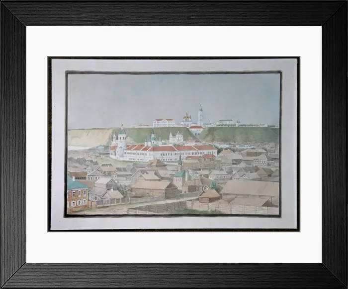 Framed Print : View of Tobolsk, 1850s. Artist: Znamensky, Mikhail Stepanovich (1833-1892) Framed Print : View of Tobolsk, 1850s. Artist: Znamensky, Mikhail Stepanovich (1833-1892)