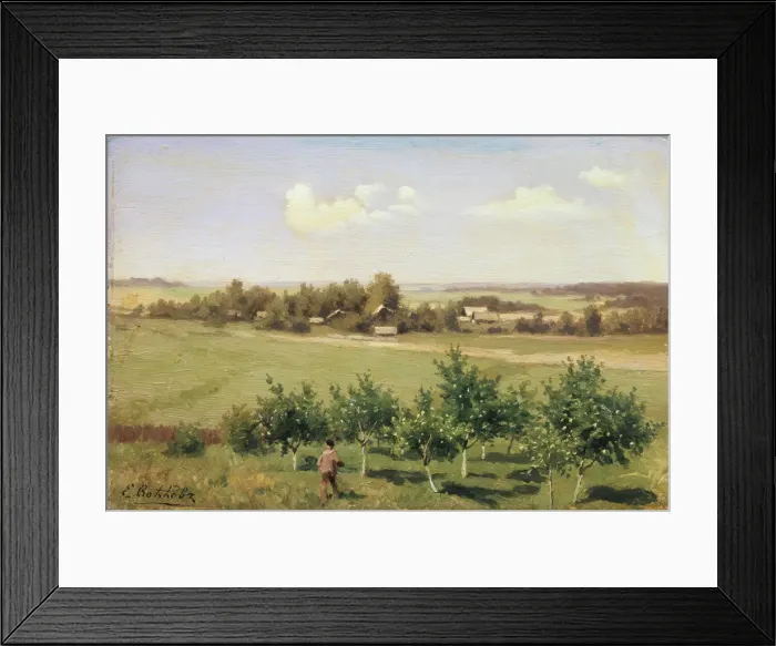 Framed Print : A summer day. Artist: Volkov, Yefim Yefimovich (1844-1920) Framed Print : A summer day. Artist: Volkov, Yefim Yefimovich (1844-1920)