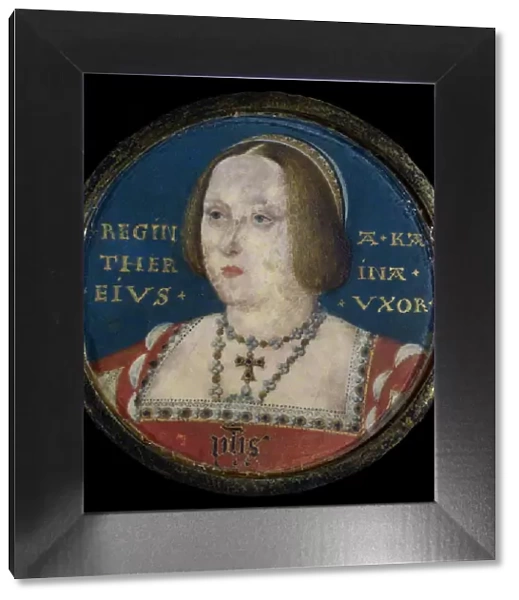 Portrait of Queen Catherine of Aragon (1485-1536), c. 1525. Artist: Horenbout (Hornebolte), Lucas (1490  /  95-1544)