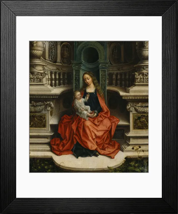 Framed Print : The Madonna and Child Enthroned, 16th century. Artist: Isenbrant, Adriaen (1490-1551) Framed Print : The Madonna and Child Enthroned, 16th century. Artist: Isenbrant, Adriaen (1490-1551)