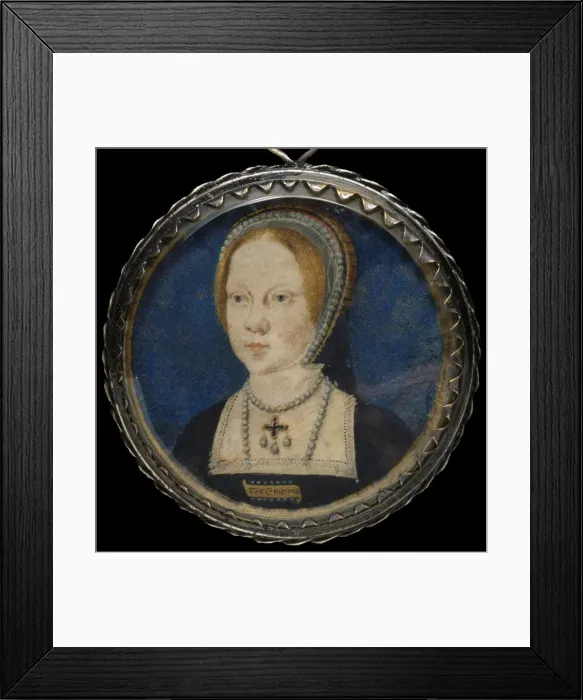 Framed Print : Portrait of Mary I of England, ca 1521-1525. Artist: Horenbout (Hornebolte), Lucas (1490 / 95-1544) Framed Print : Portrait of Mary I of England, ca 1521-1525. Artist: Horenbout (Hornebolte), Lucas (1490 / 95-1544)