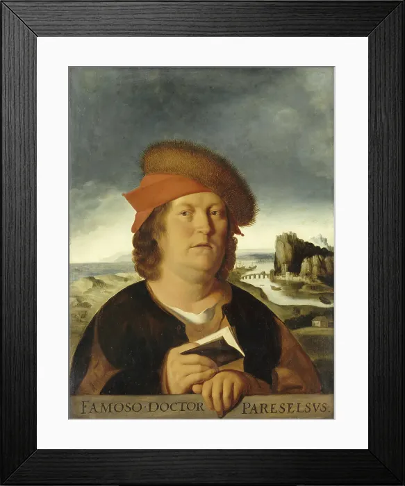 Framed Print : Portrait of Paracelsus. Artist: Massys, Quentin (1466?1530) Framed Print : Portrait of Paracelsus. Artist: Massys, Quentin (1466?1530)