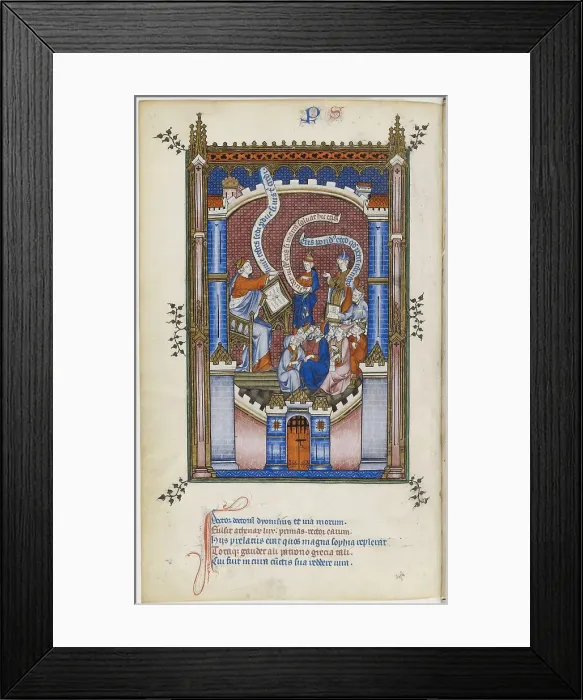 Framed Print : The Life of Saint Denis, 1317. Artist: Master of the Vie de saint Denis (active Early 14th cen. ) Framed Print : The Life of Saint Denis, 1317. Artist: Master of the Vie de saint Denis (active Early 14th cen. )