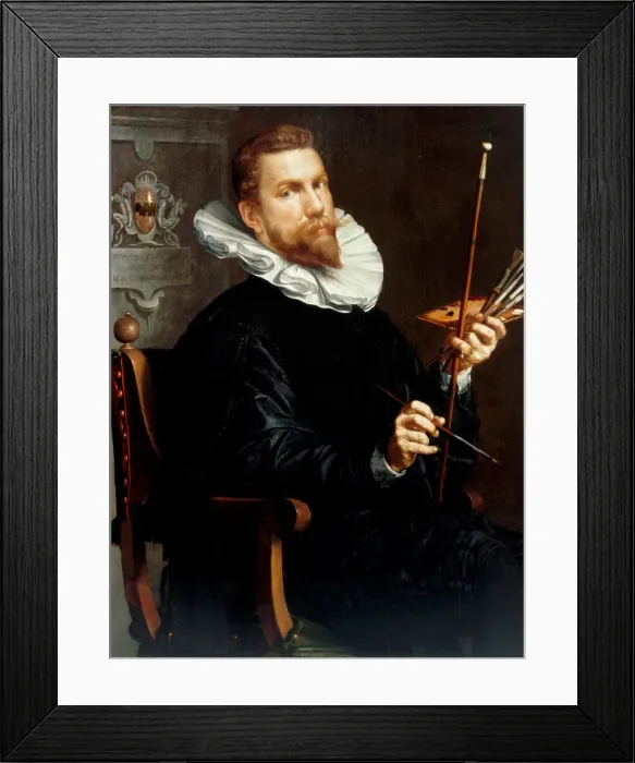 Framed Print : Self-portrait, 1601. Artist: Wtewael, Joachim (1566-1638) Framed Print : Self-portrait, 1601. Artist: Wtewael, Joachim (1566-1638)