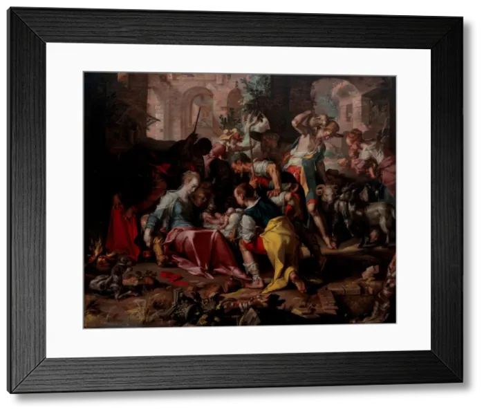 Framed Print : The Adoration of the Shepherds, 1598. Artist: Wtewael, Joachim (1566-1638) Framed Print : The Adoration of the Shepherds, 1598. Artist: Wtewael, Joachim (1566-1638)