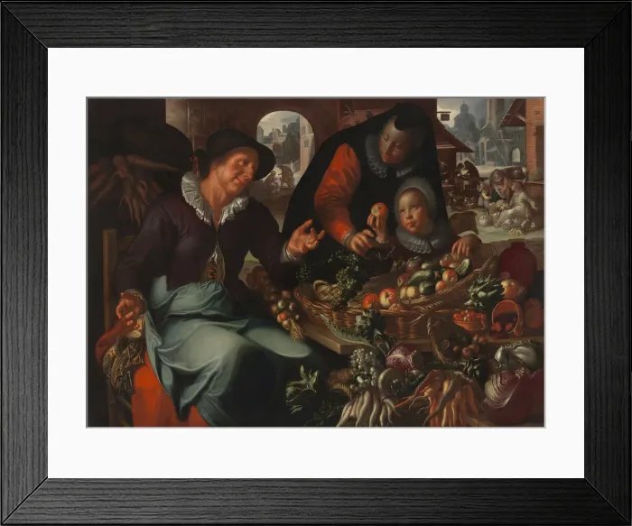 Framed Print : The fruit and vegetable seller, c. 1618. Artist: Wtewael, Joachim (1566-1638) Framed Print : The fruit and vegetable seller, c. 1618. Artist: Wtewael, Joachim (1566-1638)