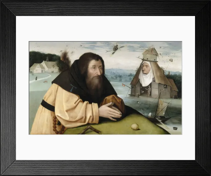 Framed Print : The Temptation of Saint Anthony, Between 1500 and 1510. Artist: Bosch, Hieronymus, (School) Framed Print : The Temptation of Saint Anthony, Between 1500 and 1510. Artist: Bosch, Hieronymus, (School)