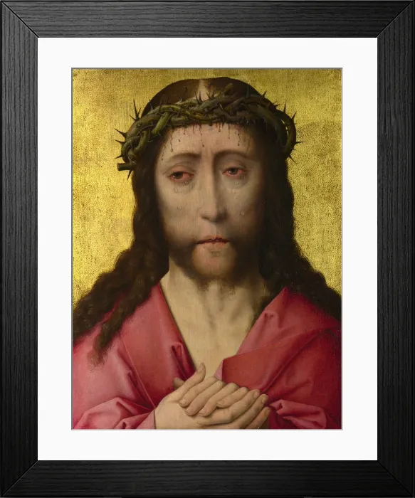 Framed Print : Christ Crowned with Thorns, ca 1470-1475. Artist: Bouts, Dirk, (Workshop) Framed Print : Christ Crowned with Thorns, ca 1470-1475. Artist: Bouts, Dirk, (Workshop)