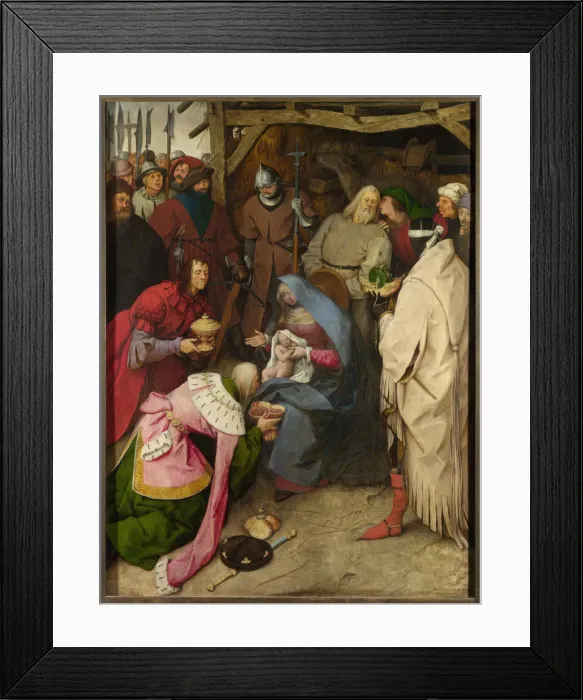 Framed Print : The Adoration of the Kings, 1564. Artist: Bruegel (Brueghel), Pieter, the Elder (ca 1525-1569)