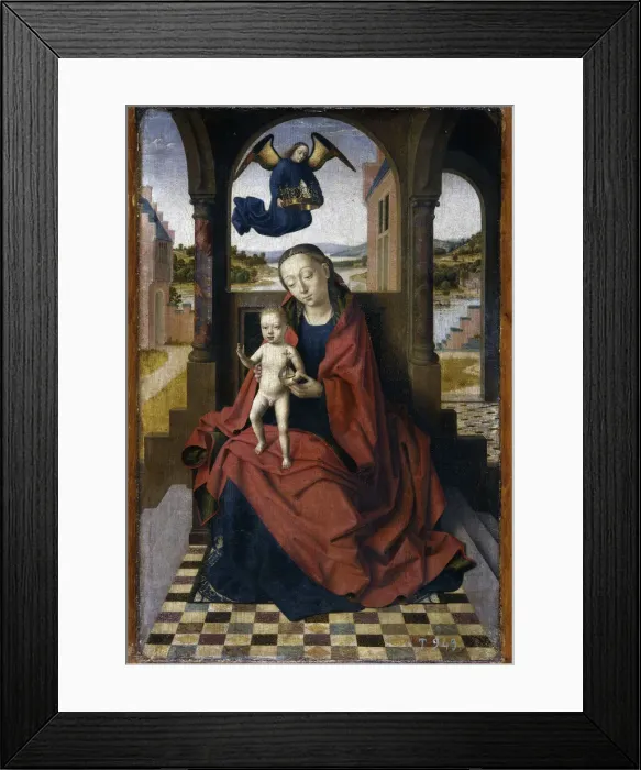 Framed Print : The Madonna and Child, 1460s. Artist: Christus, Petrus (1410 / 20-1475 / 76) Framed Print : The Madonna and Child, 1460s. Artist: Christus, Petrus (1410 / 20-1475 / 76)