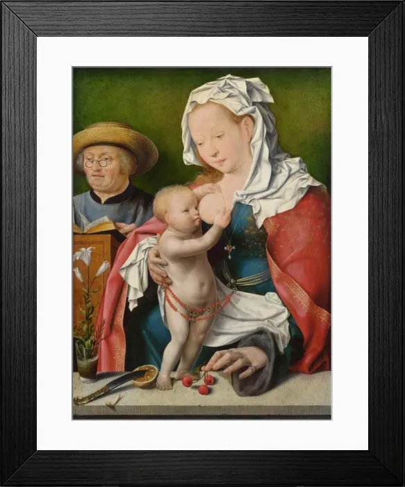 Framed Print : The Holy Family, c. 1520. Artist: Cleve, Joos, van (ca. 1485-1540) Framed Print : The Holy Family, c. 1520. Artist: Cleve, Joos, van (ca. 1485-1540)