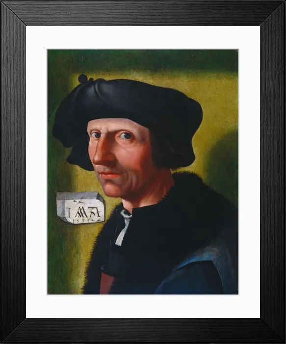 Framed Print : Self-Portrait, 1533. Artist: Cornelisz van Oostsanen, Jacob (ca. 1470-1533) Framed Print : Self-Portrait, 1533. Artist: Cornelisz van Oostsanen, Jacob (ca. 1470-1533)