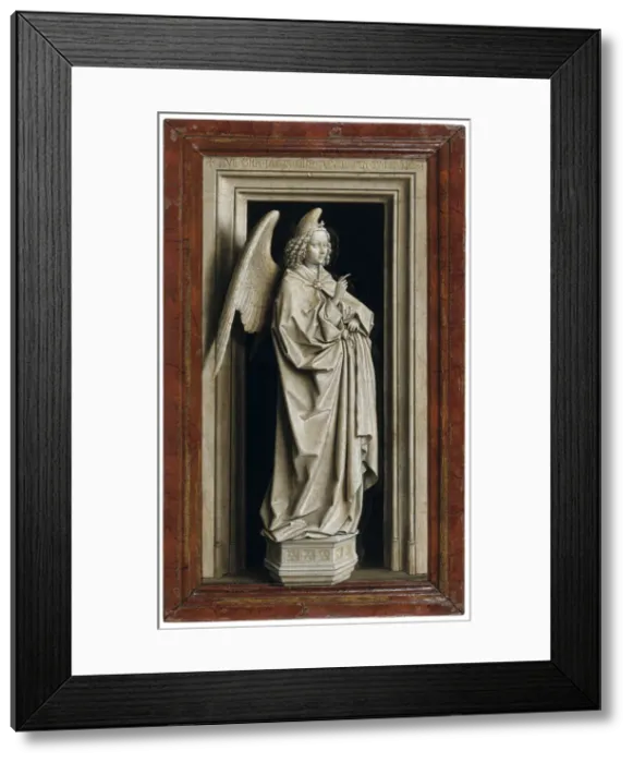 Framed Print : The Annunciation (Diptych, left panel), 1434-1435. Artist: Eyck, Jan van (1390-1441) Framed Print : The Annunciation (Diptych, left panel), 1434-1435. Artist: Eyck, Jan van (1390-1441)