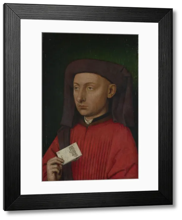 Framed Print : Marco Barbarigo, c. 1450. Artist: Eyck, Jan van, (School) Framed Print : Marco Barbarigo, c. 1450. Artist: Eyck, Jan van, (School)