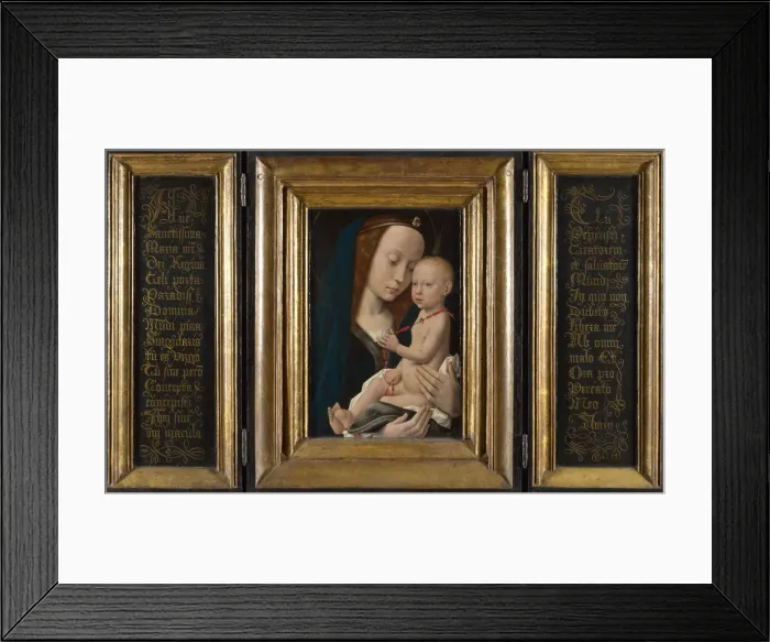 Framed Print : Virgin and Child, ca 1485. Artist: Goes, Hugo van der, (School) Framed Print : Virgin and Child, ca 1485. Artist: Goes, Hugo van der, (School)