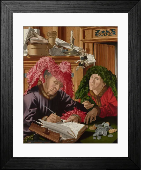 Framed Print : Two Tax Gatherers, c. 1540. Artist: Reymerswaele, Marinus Claesz, van (ca. 1490-after 1567) Framed Print : Two Tax Gatherers, c. 1540. Artist: Reymerswaele, Marinus Claesz, van (ca. 1490-after 1567)