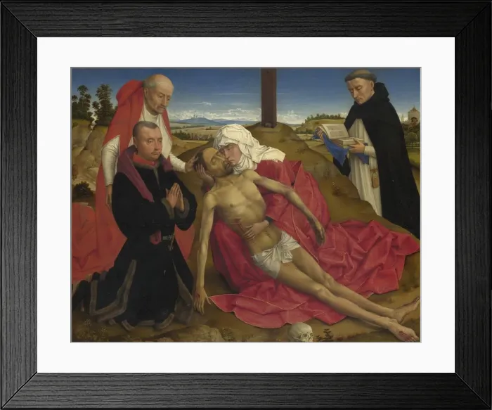 Framed Print : Pieta, ca 1465. Artist: Weyden, Rogier van der, (Workshop) Framed Print : Pieta, ca 1465. Artist: Weyden, Rogier van der, (Workshop)