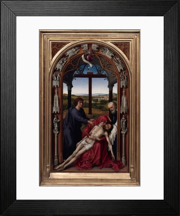 Framed Print : The Altar of Our Lady (Miraflores Altar), c. 1440. Artist: Weyden, Rogier, van der (ca. 1399-1464) Framed Print : The Altar of Our Lady (Miraflores Altar), c. 1440. Artist: Weyden, Rogier, van der (ca. 1399-1464)