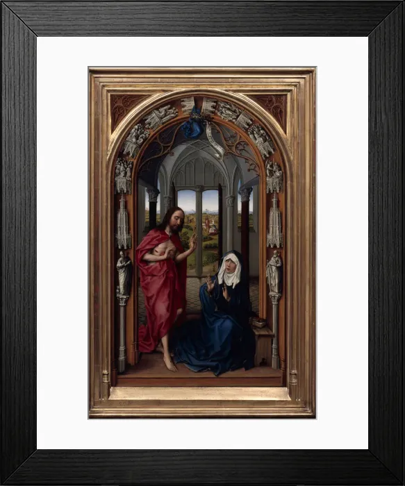 Framed Print : The Altar of Our Lady (Miraflores Altar), c. 1440. Artist: Weyden, Rogier, van der (ca. 1399-1464) Framed Print : The Altar of Our Lady (Miraflores Altar), c. 1440. Artist: Weyden, Rogier, van der (ca. 1399-1464)