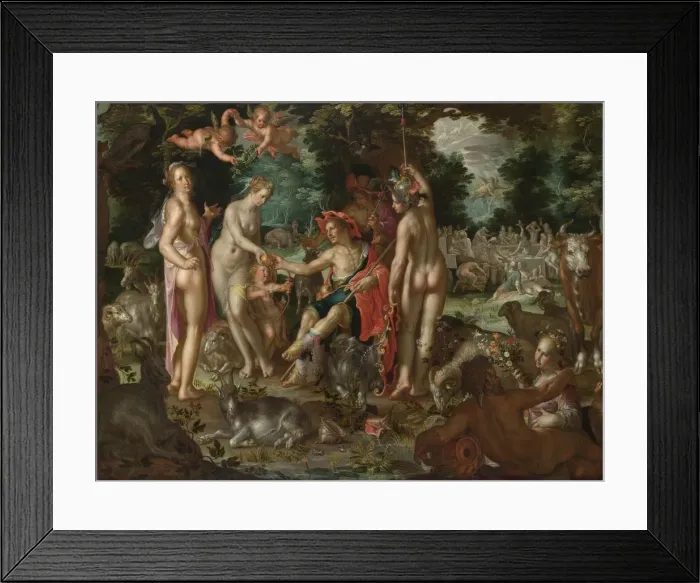 Framed Print : The Judgement of Paris, 1615. Artist: Wtewael, Joachim (1566-1638) Framed Print : The Judgement of Paris, 1615. Artist: Wtewael, Joachim (1566-1638)