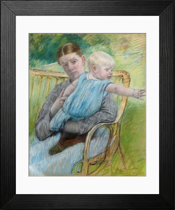 Framed Print : Mathilde Holding Baby, c. 1889. Artist: Cassatt, Mary (1845-1926) Framed Print : Mathilde Holding Baby, c. 1889. Artist: Cassatt, Mary (1845-1926)